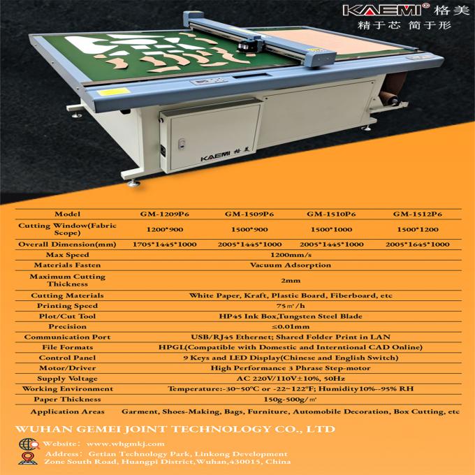 잉크젯 CAD 커터 플롯터 머신 신발 가방 의류 직물 종이 패턴 2